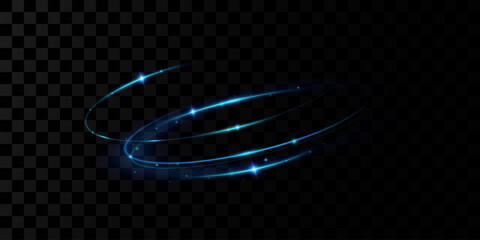 Wall Mural - neon blue magic circle. futuristic light circle for background. light frame. vector. magic portal.