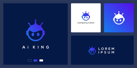 King Robotics logo design template