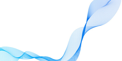 Wall Mural - abstract flowing waves line in blue abstract modern background with blue wavy line particles, minima