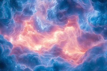 Aufkleber - Vibrant cosmic clouds illuminated by pastel colors create a surreal atmosphere in the vast expanse of space