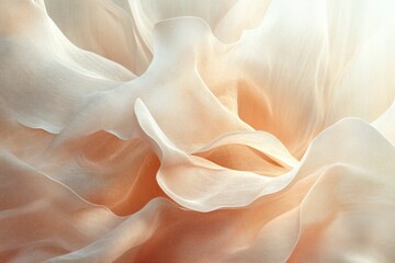 Poster - Soft flowing fabric in delicate pastel hues creating an ethereal effect in a studio setting