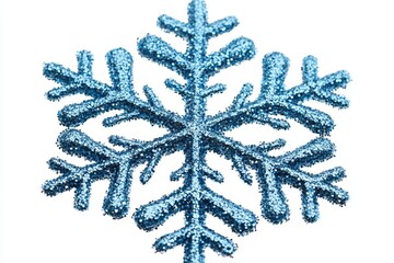 Aufkleber - Beautiful blue glitter snowflake decoration perfect for winter holidays and festive celebrations indoors or outdoors