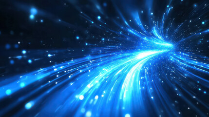 Wall Mural - a blue light with a blue line that is shooting out