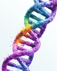 Aufkleber - Colorful DNA Strand Abstract Genetic Science Double Helix Background
