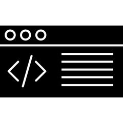 Web Development Glyph Icon