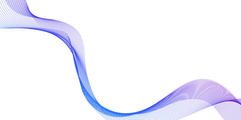 Wall Mural - abstract vector blue wave lines on white background, technology abstract lines on white background, 