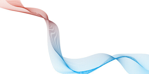Canvas Print - Abstract wave element for background design, abstract blue wave lines on white background, technology flow tech transparent line stripe energy connection web music and sound.