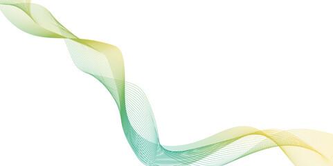 Wall Mural - abstract background with green or yellow wavy lines, flowing lines with gradient texture, abstract b