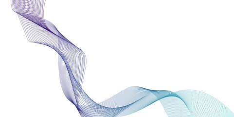 Wall Mural - dynamic curved flowing lines abstract background, wave with lines created using blend tool, technolo
