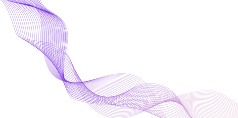 Wall Mural - abstract vector blue wave lines on white background, futuristic technology and sound wave pattern, c