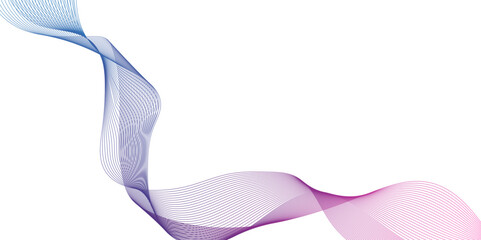 Wall Mural - dynamic curved flowing lines abstract background, wave with lines created using blend tool, technolo