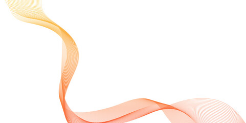 Wall Mural - abstract orange wave line background, abstract background with lines and smoke waves, white smooth e