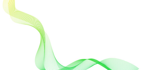 Wall Mural - abstract background with green wavy lines, flowing lines with gradient texture, the green lines are 