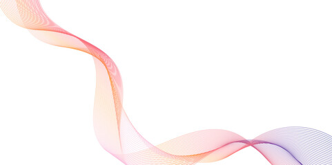 Wall Mural - twisted curve lines and blend effect, modern curved wavy geometric lines, digital future technology 