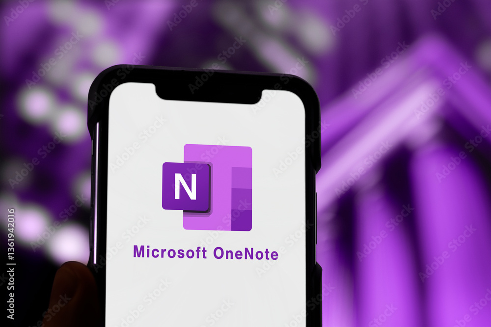 Guilherand-Granges, France - March 26, 2025. Microsoft OneNote: Digital ...