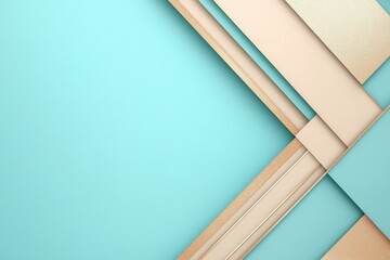 Aufkleber - Minimalist composition of geometric shapes and textures in soothing colors with a modern aesthetic