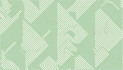 Abstract green and yellow geometric maze pattern design