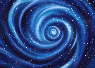 Wall Mural - abstract spiral galaxy illustration