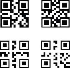 qr code icons set. scan qr code symbol