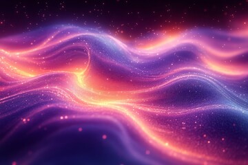 Wall Mural - abstract glowing waves of light and color
