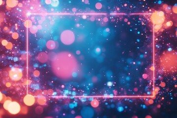 Poster - Colorful bokeh background with vibrant lights in various shades creating a dazzling visual effect