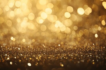 Aufkleber - Sparkling golden bokeh lights create a magical and festive atmosphere for celebrations and special occasions