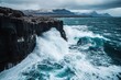 © Bojan - Stormy ocean waves crashing against rugged cliffs