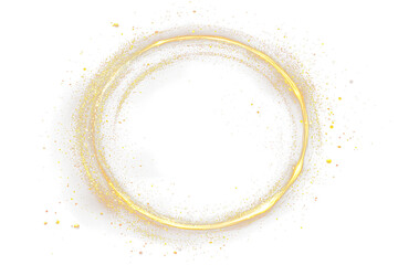 Aufkleber - Glowing golden ring, sparkle, circle, light effect.