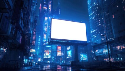 billboard in the city at night