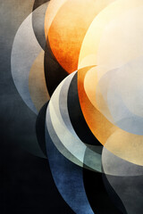 Poster - A poetic illustration depicting abstract, intertwined figures gently spiraling upward, merging