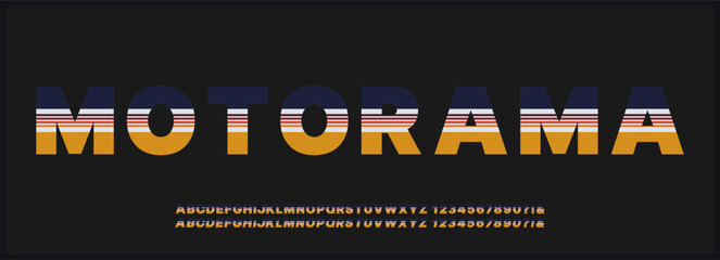Wall Mural - bold sans serif vector font with vintage color regular and italic. typography urban style alphabet f