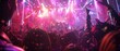 © Hello - Enthusiastic crowd enjoying a vibrant concert with colorful lights and confetti in the background