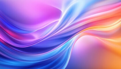 Poster - Abstract Colorful Swirling Waves Background