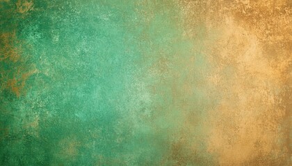 Poster - Abstract Green And Gold Textured Background