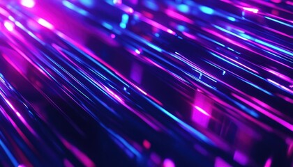 Poster - Abstract Neon Lights Background with Pink and Blue Stripes