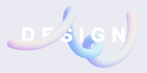 Wall Mural - wavy 3d ribbon. colored wavy gradient line for background, poster or cover. vector illustration desi