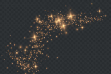 Poster - Gold sparkles background. Vector shining particles