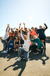 © Jacob Lund - Joyful running club takes a selfie at marathon event