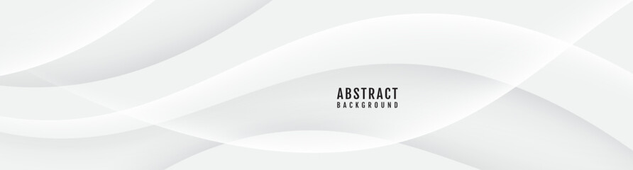 Wall Mural - 3d white geometric abstract background overlap layer on bright space with waves effect decoration. m