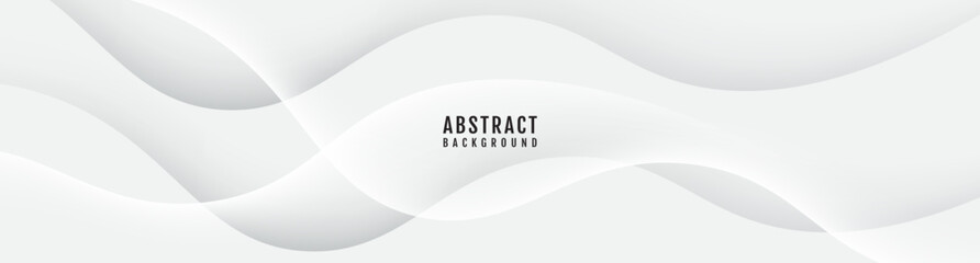 Wall Mural - 3d white geometric abstract background overlap layer on bright space with waves effect decoration. m