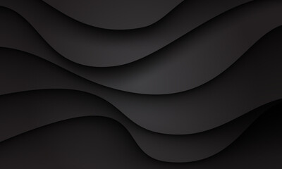 Wall Mural - abstract black curve shadow overlap background texture vector
