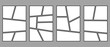 © PitubeART - Four different types of blank templates storyboard layout panels comic manga grid collage. Blank page frame for comic book, photo collage, poster, flyer. Vector illustration
