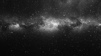 Wall Mural - stunning view of starry galaxy with bright stars and deep space in black and white photography