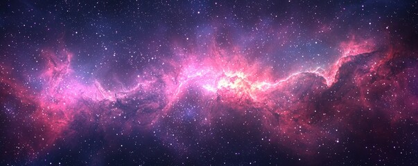 Wall Mural - vibrant cosmic nebula with stars and galaxies in deep space background for science and astronomy the