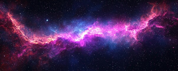 Wall Mural - vibrant cosmic nebula with bright colors and stars in deep space background for astronomy and scienc
