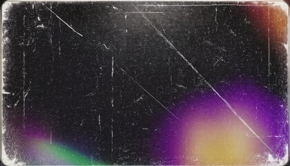 Aufkleber - grunge texture with vintage film scratches and light leaks, distressed retro overlay for photography or graphic design

