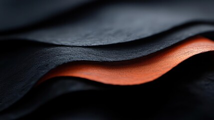 Aufkleber - Abstract Layered Texture: Dark and Burnt Orange Waves