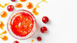© annetdebar - Realistic cranberry and vanilla bean composition for culinary inspiration