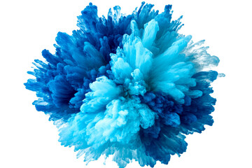 Wall Mural - vibrant blue explosion with transparent background in dynamic flow