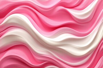 Fototapete - Textured pink and white waves create a soft and inviting backdrop for various design applications